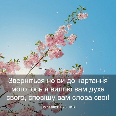 Picture 03 - Екклезіяст 1:23 UKR - Зверніться но ви до - Bible Verse Picture