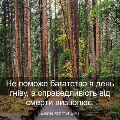 Picture 03 - Екклезіяст 11:4 UKR - Не поможе багатство в день - Bible Verse Picture