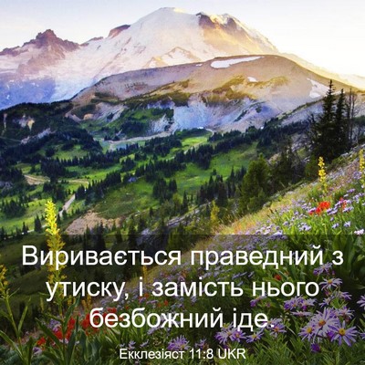 Picture 03 - Екклезіяст 11:8 UKR - Виривається праведний з - Bible Verse Picture