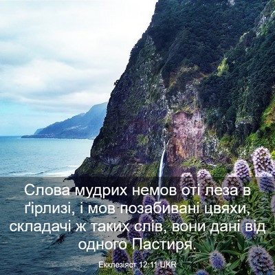 Picture 03 - Екклезіяст 12:11 UKR - Слова мудрих немов оті - Bible Verse Picture