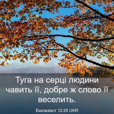 Picture 03 - Екклезіяст 12:25 UKR - Туга на серці людини - Bible Verse Picture