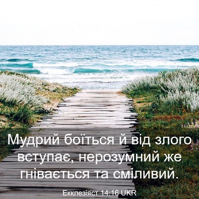 Picture 03 - Екклезіяст 14:16 UKR - Мудрий боїться й від злого - Bible Verse Picture