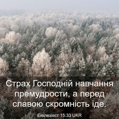 Picture 03 - Екклезіяст 15:33 UKR - Страх Господній навчання - Bible Verse Picture