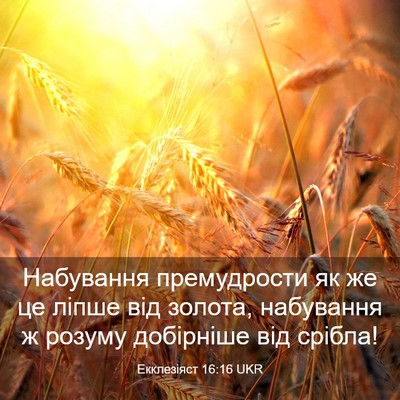Picture 03 - Екклезіяст 16:16 UKR - Набування премудрости як - Bible Verse Picture