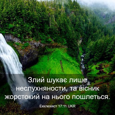 Picture 03 - Екклезіяст 17:11 UKR - Злий шукає лише - Bible Verse Picture