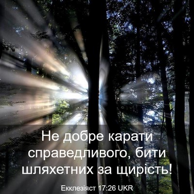 Picture 03 - Екклезіяст 17:26 UKR - Не добре карати - Bible Verse Picture