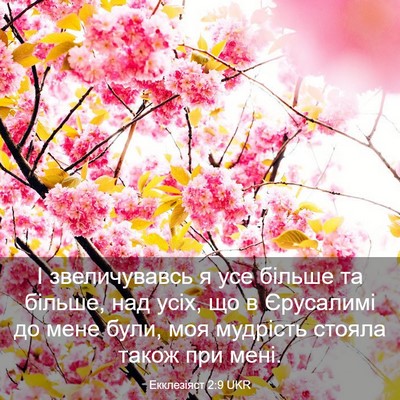 Picture 03 - Екклезіяст 2:9 UKR - І звеличувавсь я усе - Bible Verse Picture