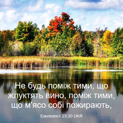 Picture 03 - Екклезіяст 23:20 UKR - Не будь поміж тими, що - Bible Verse Picture