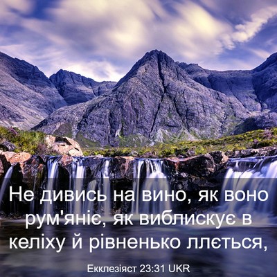 Picture 03 - Екклезіяст 23:31 UKR - Не дивись на вино, як воно - Bible Verse Picture