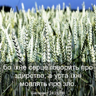 Picture 03 - Екклезіяст 24:2 UKR - бо їхне серце говорить про - Bible Verse Picture