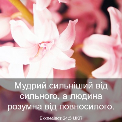 Picture 03 - Екклезіяст 24:5 UKR - Мудрий сильніший від - Bible Verse Picture