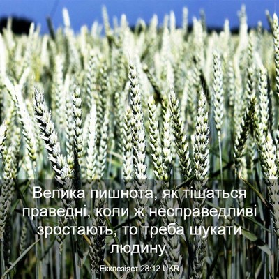 Picture 03 - Екклезіяст 28:12 UKR - Велика пишнота, як - Bible Verse Picture