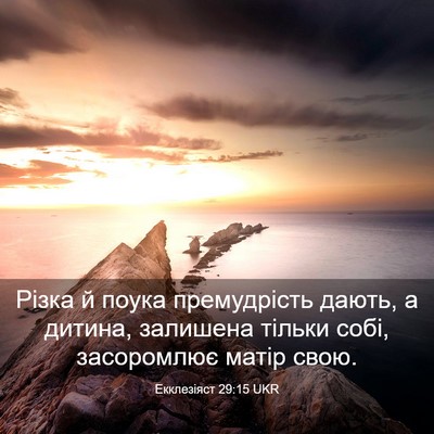 Picture 03 - Екклезіяст 29:15 UKR - Різка й поука премудрість - Bible Verse Picture