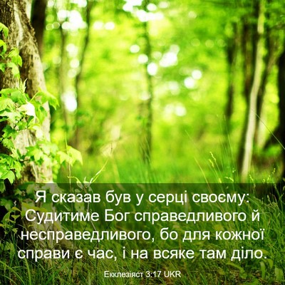 Picture 03 - Екклезіяст 3:17 UKR - Я сказав був у серці - Bible Verse Picture