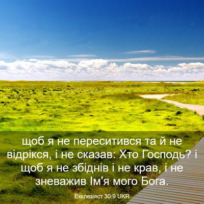 Picture 03 - Екклезіяст 30:9 UKR - щоб я не переситився та й - Bible Verse Picture