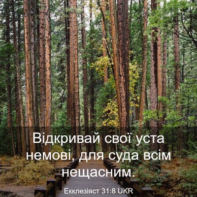 Picture 03 - Екклезіяст 31:8 UKR - Відкривай свої уста - Bible Verse Picture