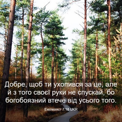Picture 03 - Екклезіяст 7:18 UKR - Добре, щоб ти ухопився за - Bible Verse Picture