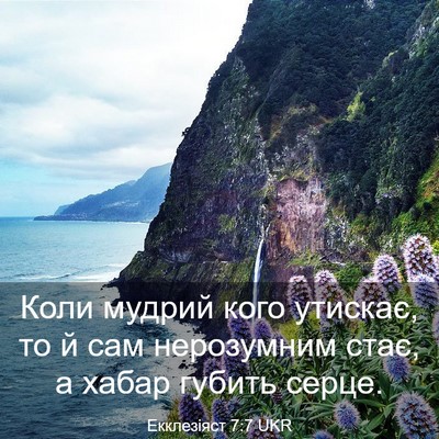Picture 03 - Екклезіяст 7:7 UKR - Коли мудрий кого утискає, - Bible Verse Picture