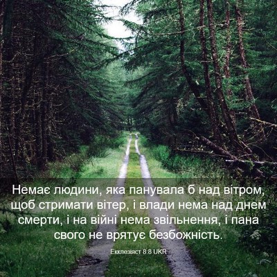 Picture 03 - Екклезіяст 8:8 UKR - Немає людини, яка панувала - Bible Verse Picture