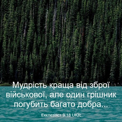 Picture 03 - Екклезіяст 9:18 UKR - Мудрість краща від зброї - Bible Verse Picture
