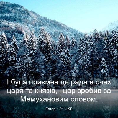 Picture 03 - Естер 1:21 UKR - І була приємна ця рада в - Bible Verse Picture