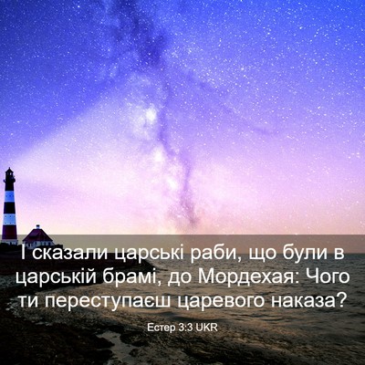 Picture 03 - Естер 3:3 UKR - І сказали царські раби, що - Bible Verse Picture