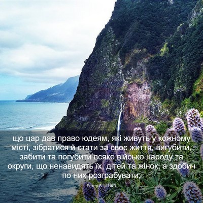 Picture 03 - Естер 8:11 UKR - що цар дав право юдеям, які - Bible Verse Picture