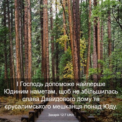 Picture 03 - Захарія 12:7 UKR - І Господь допоможе - Bible Verse Picture