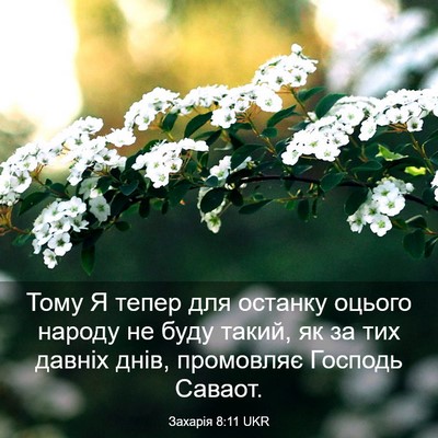 Picture 03 - Захарія 8:11 UKR - Тому Я тепер для останку - Bible Verse Picture