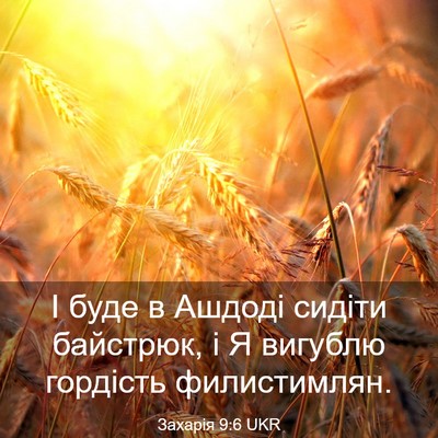 Picture 03 - Захарія 9:6 UKR - І буде в Ашдоді сидіти - Bible Verse Picture