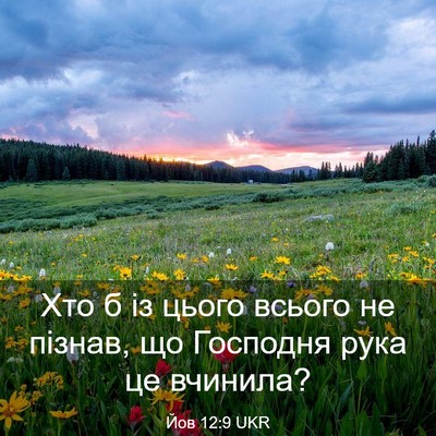 Picture 03 - Йов 12:9 UKR - Хто б із цього всього не - Bible Verse Picture