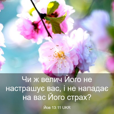 Picture 03 - Йов 13:11 UKR - Чи ж велич Його не - Bible Verse Picture