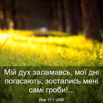 Picture 03 - Йов 17:1 UKR - Мій дух заламавсь, мої дні - Bible Verse Picture