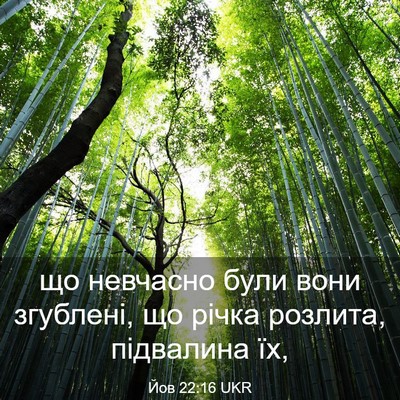 Picture 03 - Йов 22:16 UKR - що невчасно були вони - Bible Verse Picture