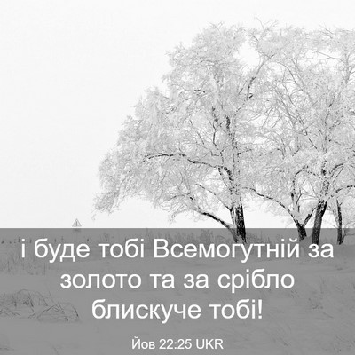 Picture 03 - Йов 22:25 UKR - і буде тобі Всемогутній за - Bible Verse Picture