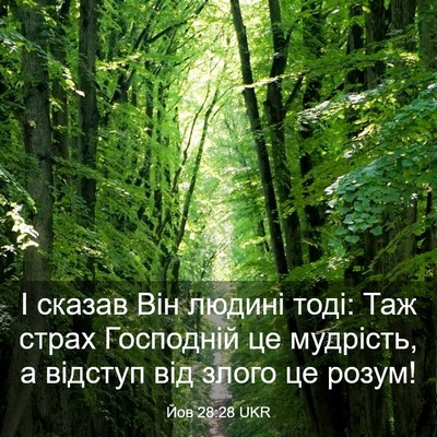 Picture 03 - Йов 28:28 UKR - І сказав Він людині тоді: - Bible Verse Picture