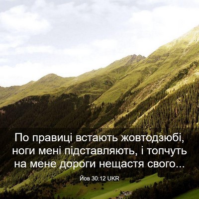 Picture 03 - Йов 30:12 UKR - По правиці встають - Bible Verse Picture