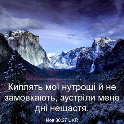 Picture 03 - Йов 30:27 UKR - Киплять мої нутрощі й не - Bible Verse Picture