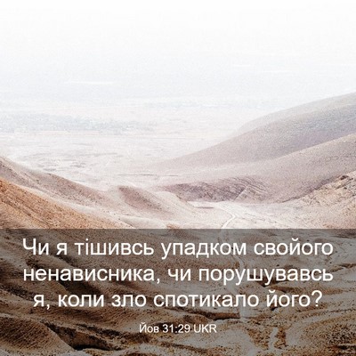 Picture 03 - Йов 31:29 UKR - Чи я тішивсь упадком - Bible Verse Picture