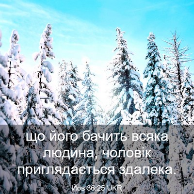 Picture 03 - Йов 36:25 UKR - що його бачить всяка - Bible Verse Picture