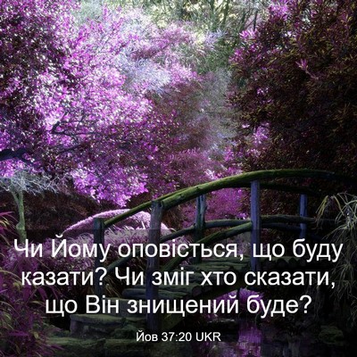 Picture 03 - Йов 37:20 UKR - Чи Йому оповісться, що буду - Bible Verse Picture