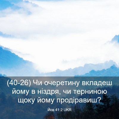 Picture 03 - Йов 41:2 UKR - (40-26) Чи очеретину вкладеш - Bible Verse Picture