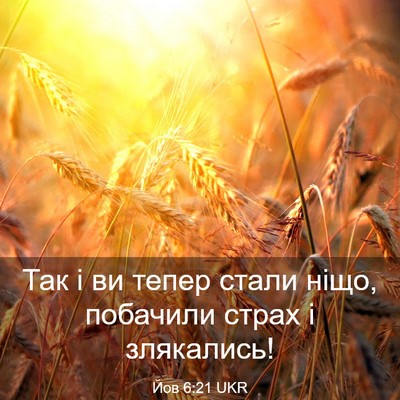 Picture 03 - Йов 6:21 UKR - Так і ви тепер стали ніщо, - Bible Verse Picture