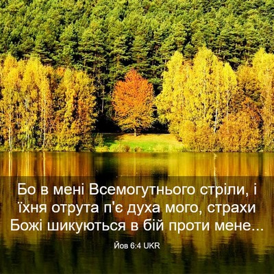 Picture 03 - Йов 6:4 UKR - Бо в мені Всемогутнього - Bible Verse Picture