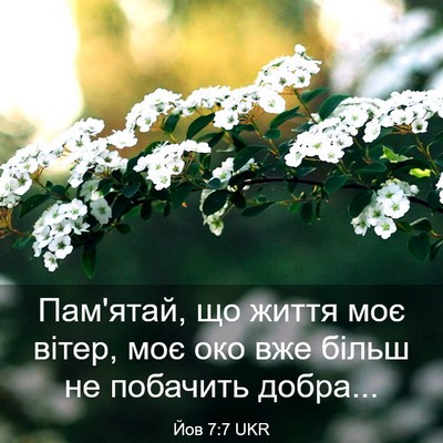 Picture 03 - Йов 7:7 UKR - Пам'ятай, що життя моє - Bible Verse Picture