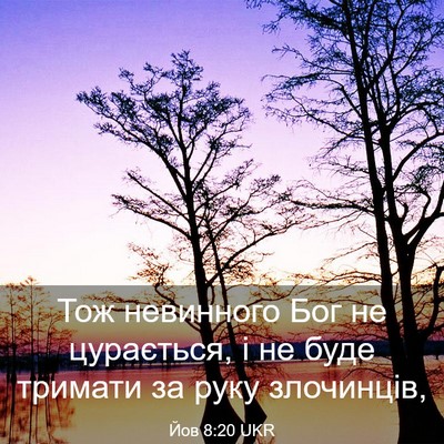 Picture 03 - Йов 8:20 UKR - Тож невинного Бог не - Bible Verse Picture