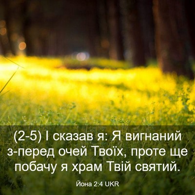 Picture 03 - Йона 2:4 UKR - (2-5) І сказав я: Я вигнаний - Bible Verse Picture