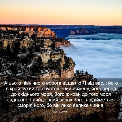 Picture 03 - Йоїл 2:20 UKR - А цього північного ворога - Bible Verse Picture