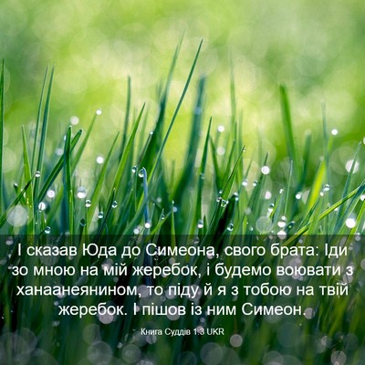 Picture 03 - Книга Суддів 1:3 UKR - І сказав Юда до Симеона, - Bible Verse Picture