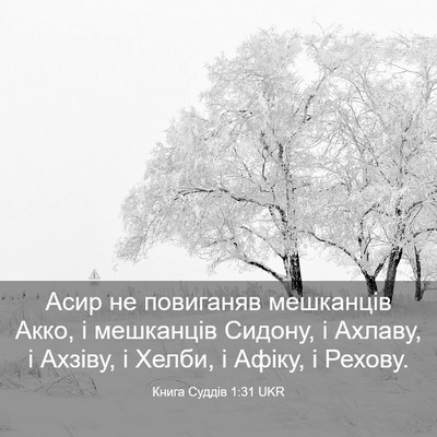 Picture 03 - Книга Суддів 1:31 UKR - Асир не повиганяв - Bible Verse Picture